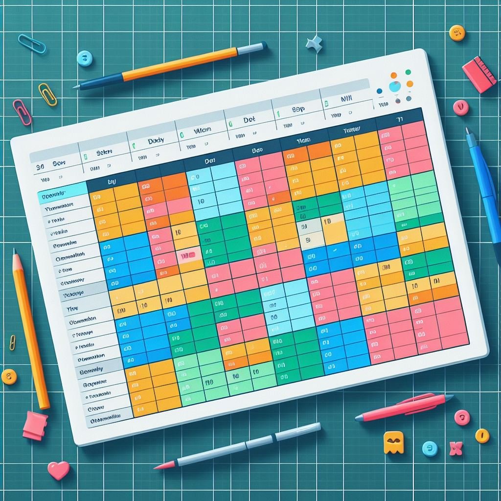 Week at a Glance Excel Scheduler | XLDB Spreadsheet Solutions