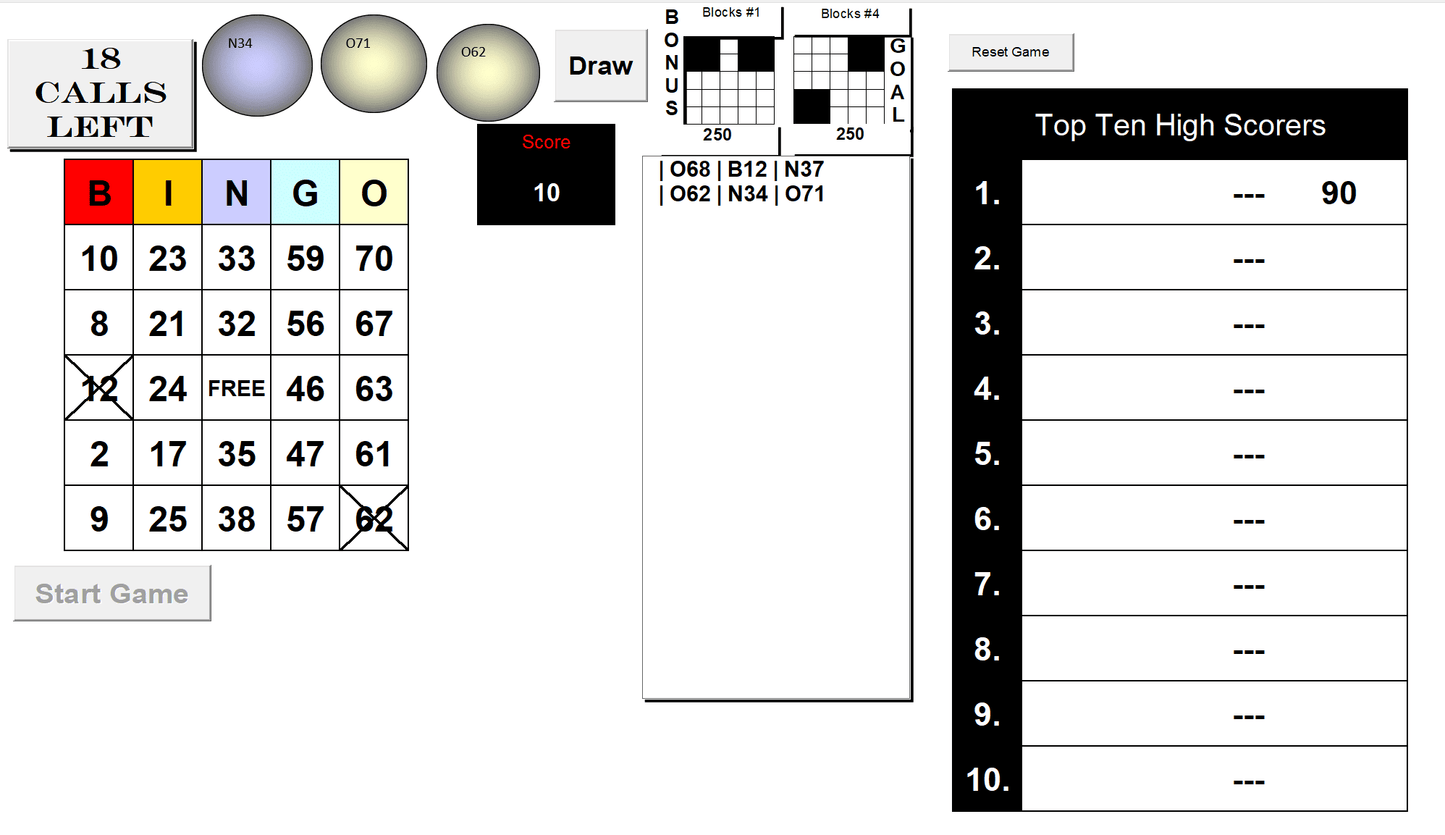 Bingo Game in Excel | XLDB Spreadsheet Solutions