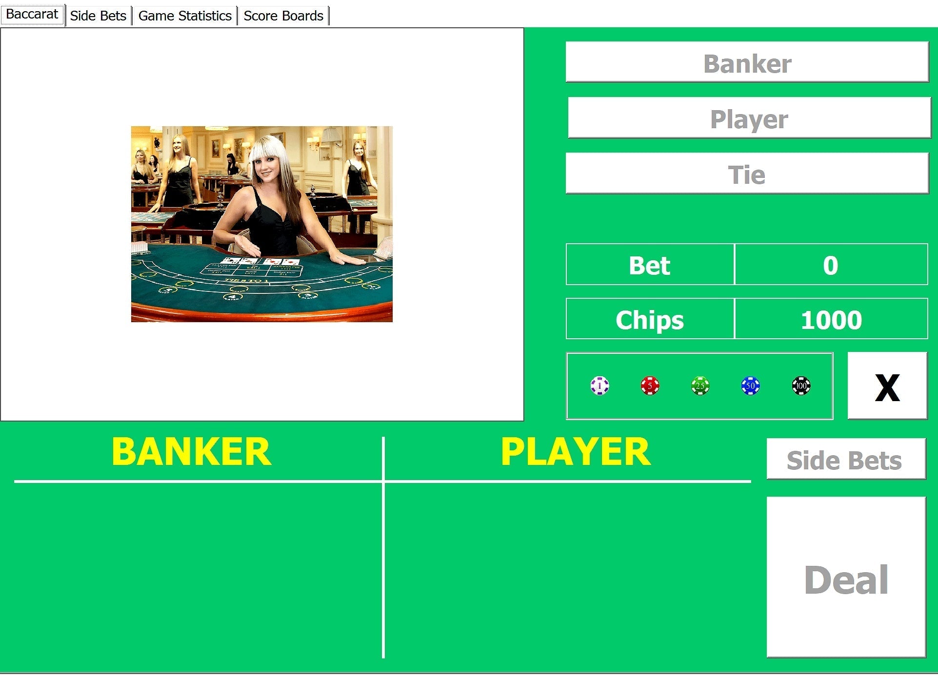 Baccarat Simulation Game | XLDB Spreadsheet Solutions
