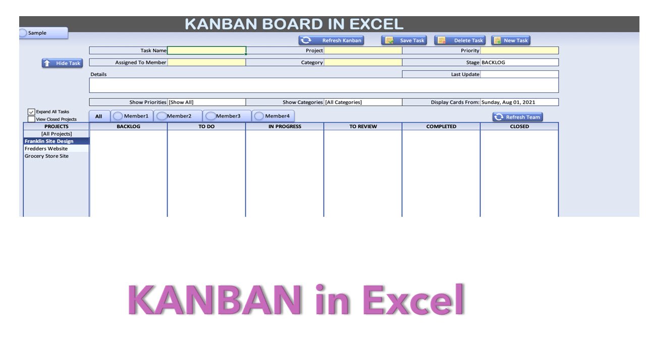 Kanban Builder - XLDB Spreadsheet Solutions