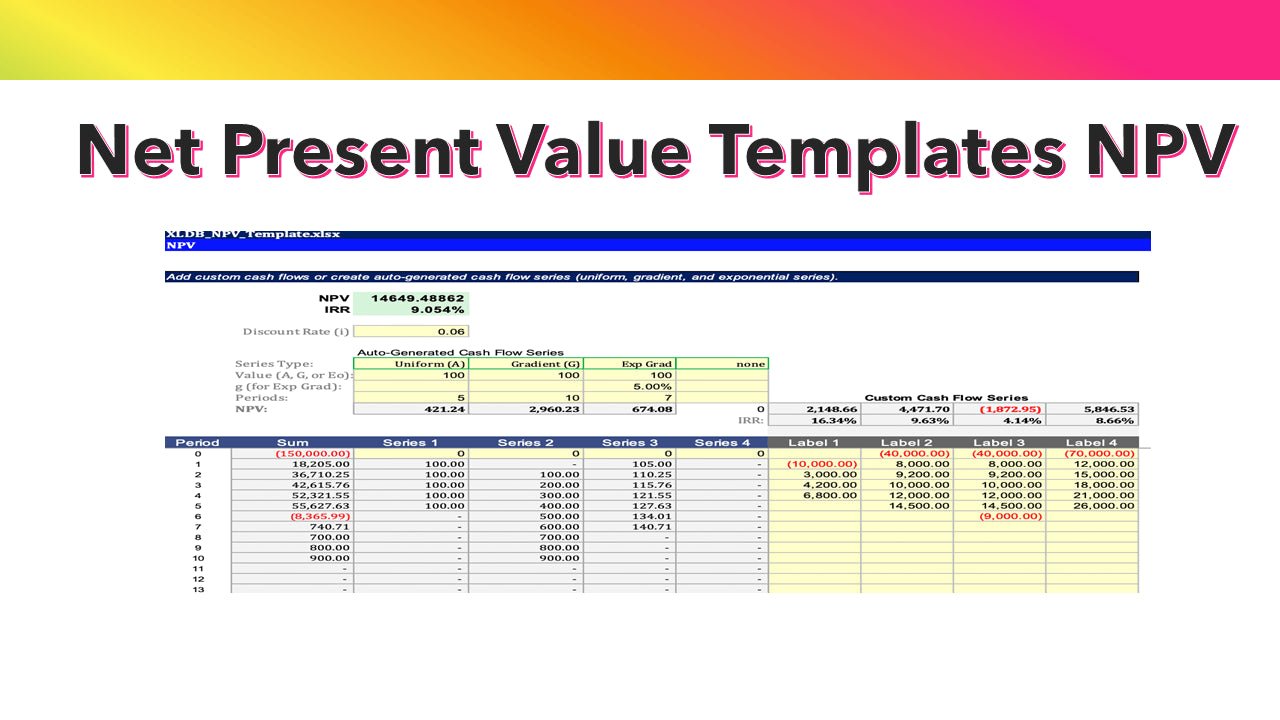 NPV Template - XLDB Spreadsheet Solutions