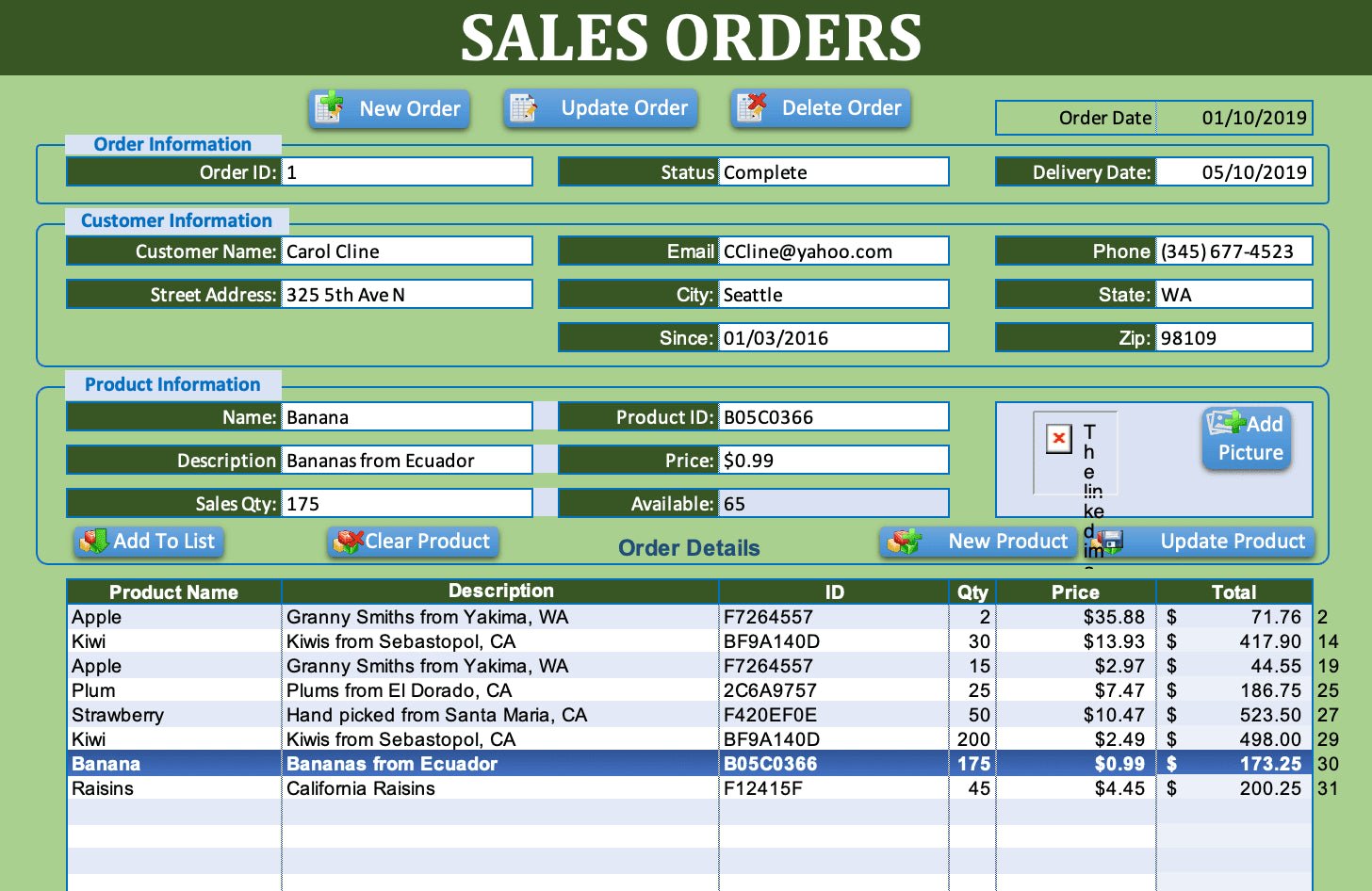 Online Shop Business | XLDB Spreadsheet Solutions